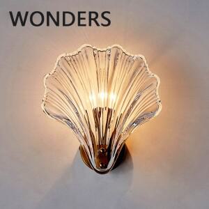 LED 벽 램프  쉘 유리 조명 침대 옆 침실 홈 장식 Luminaria 마운트 실내 통로 계단 손거울 Sconces