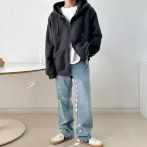 집업 남성 자켓 후드 오버핏 투웨이 남녀공용 기모안감 에어 티 겨울 기모