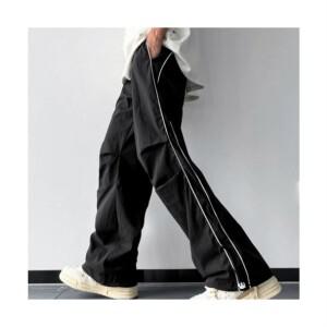 남성 여성 트레이닝 팬츠 밴딩 와이드 나일론 바지 추리닝 츄리닝 통큰