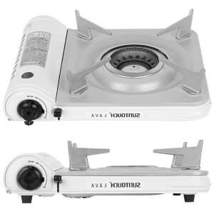 화이트 슬림 내연식 회오리 가스버너 야외 휴대 부르스타 레인지 부루스타