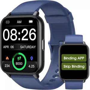 남성용 스마트 워치 앱/폰 필요 없음 1.91인치 빅 폰트 만보계가 있는 피트니스 트래커 블루투스