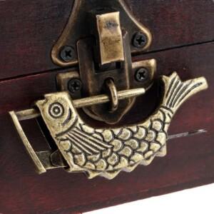 키와  올드  잠금 레트로 복고풍 엔틱 청동 자물쇠 아연 합금 나무 상자 보석 보관 대 한 장식 미니 소형