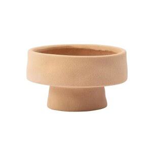 나프코 모던하고 미니멀한 받침대 디자인 6 x 3.5 인치 내추럴 클레이 컬러 세라믹 꽃 다육 식물 화분 용기 홀더, 실내 야외 정원 장식