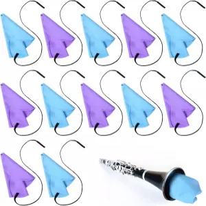 Lallisa 12개의 클라리넷 면봉 내부 튜브 천 클리너 플루트 피콜로 색소폰(파란색 보라색)을 위한 가중
