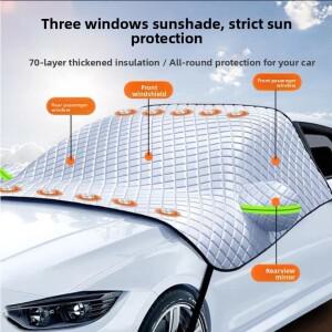두꺼운 자석식 차량용 햇빛 가리개 유리 커버 방한 방서 범용 하프 페이스 차단 천