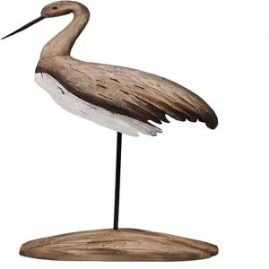 모닝 뷰 나무 크레인 장식 바다 새 동상 피규어 스탠딩 해안 조각 해변 가정용 테이블 정원 잔디 야외