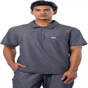 필즈 잭 4포켓 폴로 스크럽 탑 남성용 - 부드러운 신축성 패브릭 패션 포워드 남성 클래식 핏