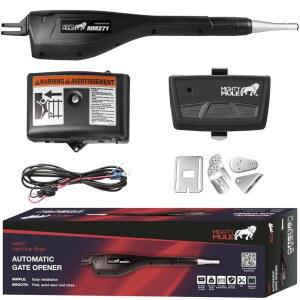 마이티 뮬 MM271 자동 게이트 오프너, 솔라 레디, 오프너 리모컨 및 최대 12피트 길이 또는 300파운드, 블랙, 키트 1개 포함