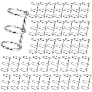 하이시덴 40팩 루즈 바인더, 링 노트북 바인딩 빗 3개, 인덱스 카드용 실버 메탈 레스토랑 메뉴, 사진 앨범