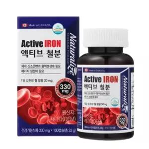 네추럴라이즈 비헴철 원료 사용 데일리 액티브 철분 100캡슐 (100일분)