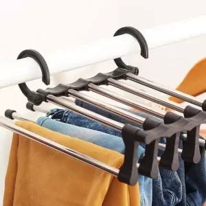 5단 블랙 바지걸이 (WFKBJQB)