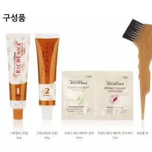 리체나 헤어염색약 칼라 크림 헤나 7K 카키브라운