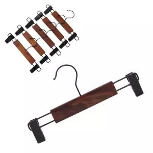 OW 고급 원목 바지걸이 세트 옷걸이 소형 하의 치마 집게 5개입