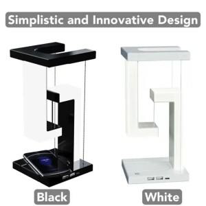 LED 서스펜션 반중력 야간 조명 10W 무선 충전기 침실 옆 홈 특이한 디자인 부상 테이블 램프