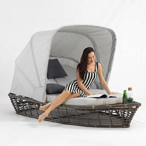 야외 선베드 라탄 옥상 릴렉스 의자 등나무 라탄의자 구성품 콤보 테이블 풀빌라 캐노피