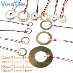 10 개세트 압전 피에조 세라믹 웨이퍼 플레이트 사운 더 부저 라우드 스피커 호환 센서 직경 12MM15MM18MM2