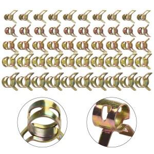 50피스 튜브 클램프  56789mm 자동차 스프링 클립  오일 워터 호스 파이프 패스너 5 크기 부품