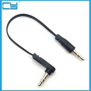 10CM 3.5MM 남성-남성 90도 직각 Aux 오디오 케이블 라인