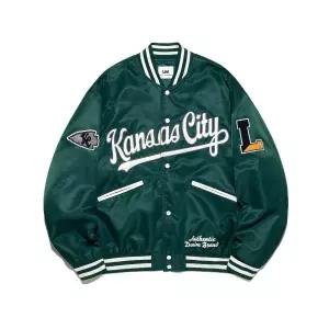 매장정품 LEE 캔자스 시티 바시티 자켓 그린 LE2401JK06GN 100610