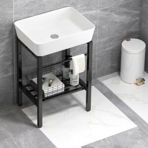 브라켓 탕비실 간이세면대 스탠드 기둥 가정용 이동식 기본세트 카페 소형 스텐 실버 건식