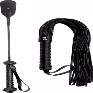 데리노뎀 승마용 채찍 세트 18인치 27인치 말 플로거 인조 가죽 말을 위한 영어 승마 작물