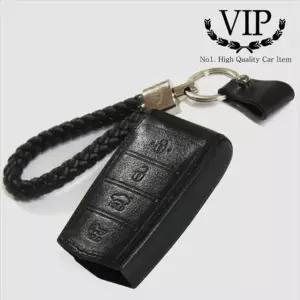 [퍼니메이커]VIP 천연가죽 스마트 키케이스 제네시스 G80 4버튼 외 자동차키홀더 가죽키홀더