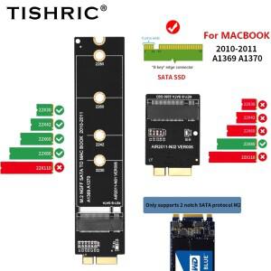 TISHRIC M2 NGFF Sata 어댑터 MACBOOK A1369 A1370 2010-2011 B-키 컨버터 라이저 카드 6 + 12Pin SSD 하드