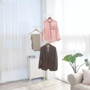 L11464 높이조절 베이직 폴 행거 3P/옷걸이/옷장/고급/커버/튼튼한/드레스/룸/수납/코너/정리대/바지/가방