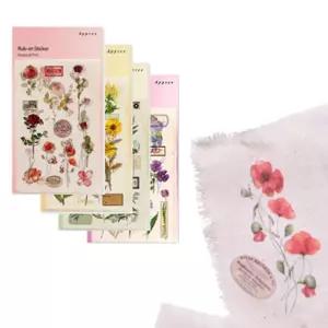 판박이스티커 판박이 타투 섬유스티커 꽃잎스티커 비닐용 종이 섬유 식물