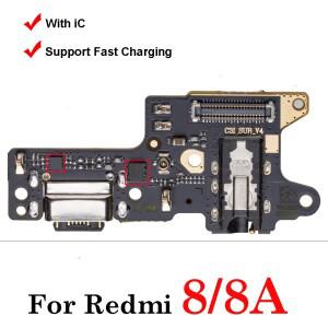 호환 충전 포트 커넥터 보드 부품 샤오미 레드미용 마이크 플렉스 케이블 8 9 Note 10 S Pro M4
