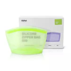 국산 식품용 플래티넘 실리콘 스탠드형 밀폐 지퍼백  파우치 소 500mL 5색