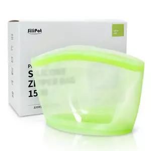 국산 식품용 플래티넘 실리콘 스탠드형 밀폐 지퍼백  파우치 중 850mL 5색