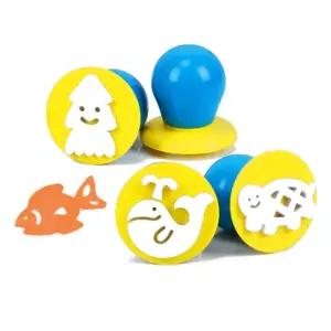 에그 스탬프 바다속이야기 4종 세트/숫자/도장/미술/준비물/재료/한글/어린이집/유아/장난감/어린이