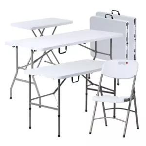 야외접이식테이블 플라스틱 야외용 플라스틱 식탁철제 캠핑테이블