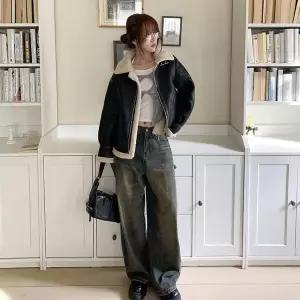 [하프클럽/]여성 세무 양털 페이크 탱크 빅사이즈 무스탕