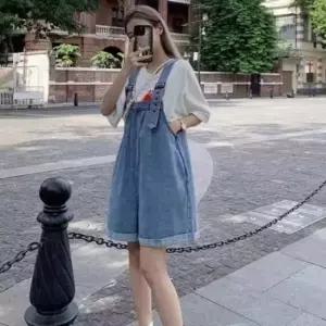 여성용 통바지 청바지 큐티 멜빵 클래식점프수트