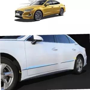 소나타DN8 사이드 스커트 크롬 몰딩 언더라인 튜닝