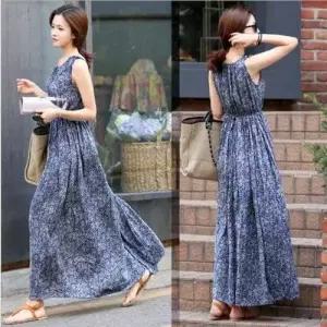 이쁘다요 허리 바캉스 날 여신룩 시원한 여행 밴딩 원피스 WFLMETK