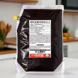 목살 스테이크 소스 바베큐 폭립 BBQ 바비큐 양념 숯불향 지코바맛 1kg