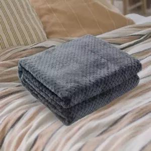 겨울엔 극세사 이불담요(150x200cm) (그레이)/차량/두꺼운/무릎/유아/두툼한/담요/겨울/캠핑/항공/쇼파
