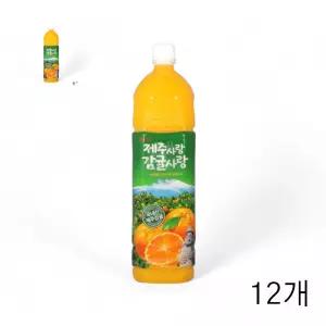 (제스트)제주사랑 델몬트 1.5L 감귤사랑 X12개 과즙음료 음료