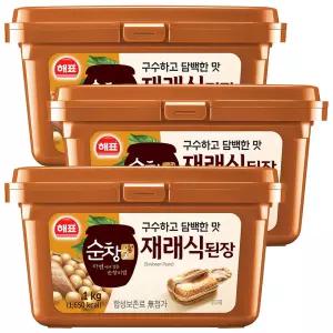 사조 해표 순창궁 재래식 된장 1kg x 3개 / 장류