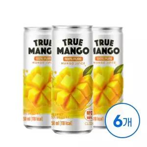 [신세계라이브쇼핑]클룹 트루 망고 퓨어 망고주스 250ml 6입