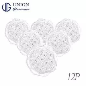 유니온글라스 유리컵받침 유리컵 12P세트(UG-362) 유리컵 물컵 맥주컵 수주컵 쥬스컵 커피컵