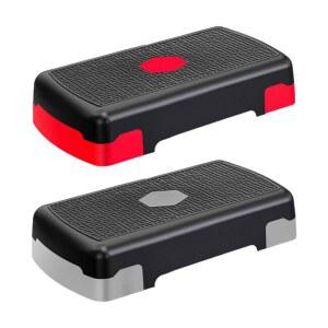 리듬 페달 블랙 219 가능한 초보자용 스텝퍼 에어로빅 발로르 45cm CAPHAUS 9 스텝 가정 보드 조절 레드