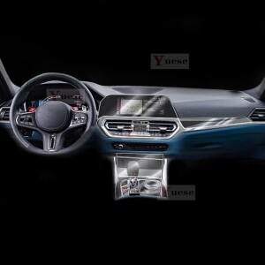 BMW M4 G82 G83 2021-2025 차량호환  네비게이션 화면 보호기  투명 필름 TPU 인테리어 스티커