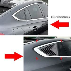 BMW X6 G06 M50d M60i 2020 ~ 호환  자동차 셔터 후면 창 ABS 루버 레이싱 스타일 삼각형 스티커 악세사리