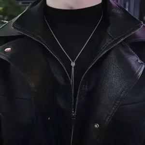 가을 겨울 남성용 투피스 재킷 코트 가짜 가죽 점퍼 패피4