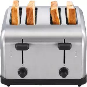 탄신 1800W 상업용 등급 4-슬라이스 팝업 토스터 - 베이글 브레드 잉글리시 머핀 와플(상업용 및 가정용)을