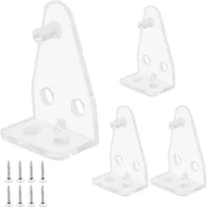 머텐즈 4팩 홀드 다운 브래킷 1인치 블라인드용 플라스틱 블라인드 클리어 바텀 레일 클립 프로필